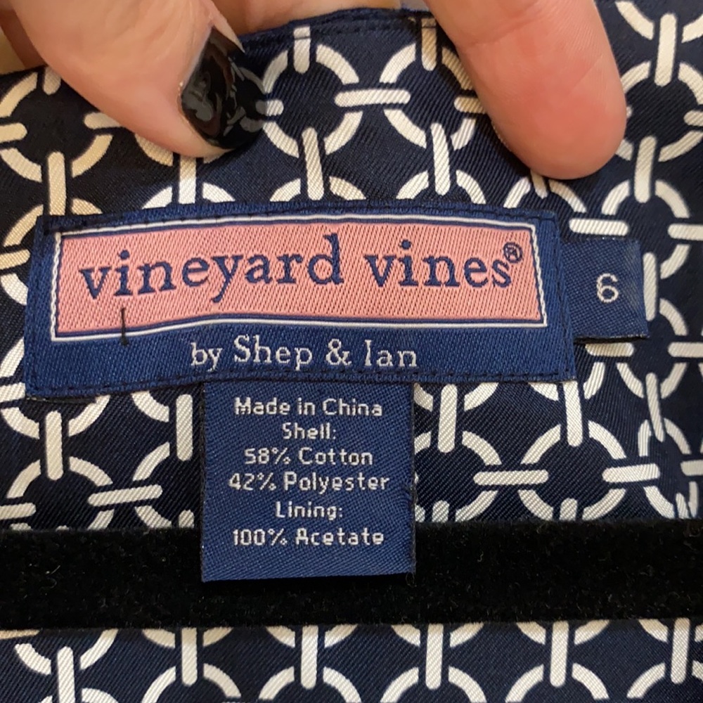 Vineyard Vines | Navy Printed Dress - Picture 5 of 5
